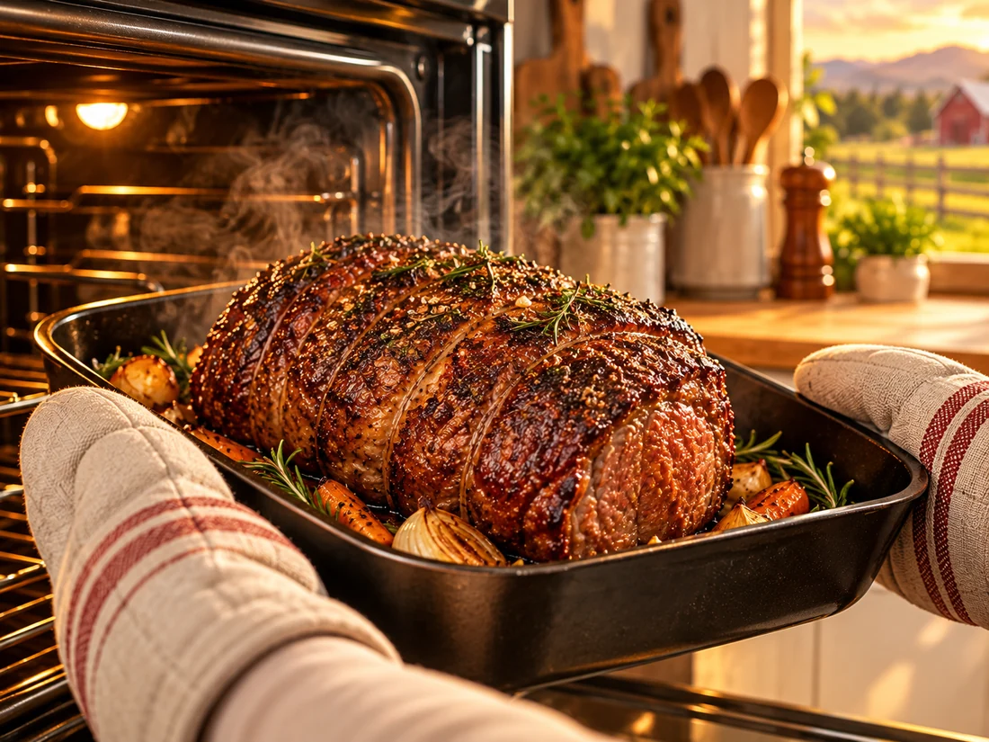 Roast fresh from the oven